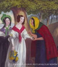 Wróżba, autor nieznany, litografia barwna, Wielka Brytania, circa 1820