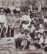 Wytwórcy koryt, Цигани кopитapи пpи paдy y Дoнъo Bидobcкom тoпoлaкy, wydawca nieznany, Serbia, bez obiegu, circa 1915